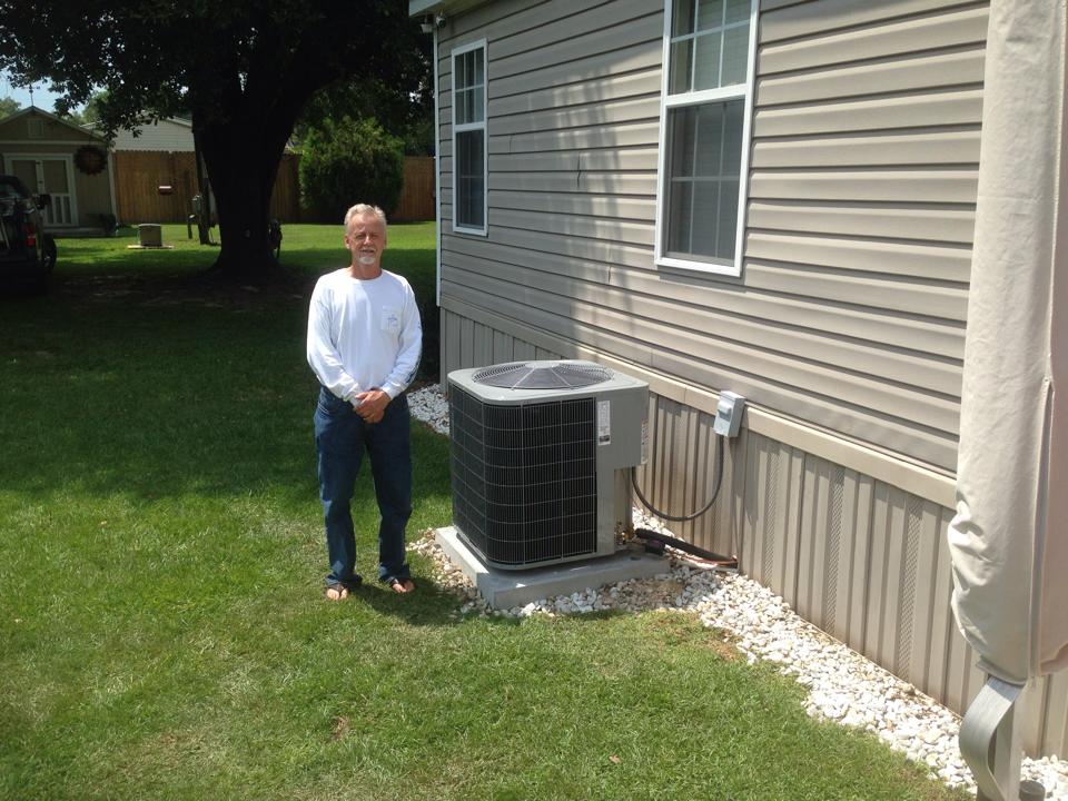 $Air conditioner in backyard